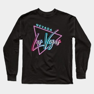 80's Retro Las Vegas Nevada Long Sleeve T-Shirt